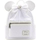 Skinn - Vita Ryggsäckar Loungefly Disney Minnie Mouse Sequin Wedding Mini Backpack