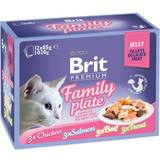 Brit Premium Katter Husdjur Brit Premium Pouches Jelly Familjeförp 12-pack