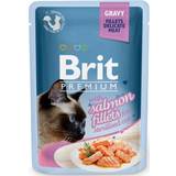 Brit Katter Husdjur Brit Premium Cat Delicate Fillets in Gravy w Salmon 85gx24