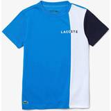 Lacoste Sport Cotton Blend Junior T-Shirt White/Blue/Yellow