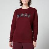 Hugo Boss Dam - Röda Tröjor HUGO BOSS Women's C_Esety Sweatshirt Dark