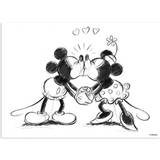 Disney Väggdekorationer Disney Canvastavla Mickey&Minnie Kissing Tavla