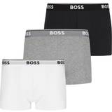 Hugo Boss Herr Kalsonger Hugo Boss Logo Waistbands Trunks 3-pack - White/Grey/Black