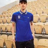 Lacoste Herr - Orange Pikétröjor Lacoste Sport Roland Garros Breathable Polo Shirt White/Blue