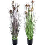 Dkd Home Decor Dekorativ växt Lila Ljusrosa PVC PE (20 x 20 x 90 cm) (2 antal) Konstgjord växt