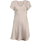Nattlinnen Lady Avenue Pure Silk Nightgown with Lace
