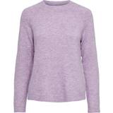 Little Pieces Girl's Lpjuliana Ls O-Neck Knit Noos Bc Tw Sweater - Purple Rose