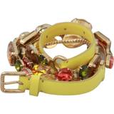 Dam - Guld Skärp Dolce & Gabbana Multicolor Crystals Waist Women's Belt
