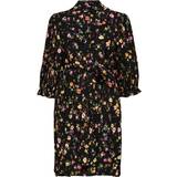 Korta klänningar - XXL Selected Floral Mini Dress - Black