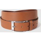 Bruna - Herr Skärp Tommy Hilfiger Men's plain leather belt with metallic buckle, Brown