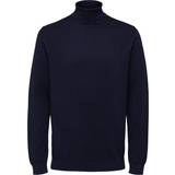 Polokrage Överdelar Selected Long-Sleeved Roll Neck Pullover - Navy Blazer