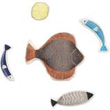 Ferm Living Embroidered Leksak Fisk Set om 5