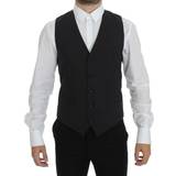 Herr - Multifärgade Västar Dolce & Gabbana Mens Gray Wool Stretch Vest