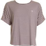 Missya Överdelar Missya Softness Stripe SS T-shirt Plum
