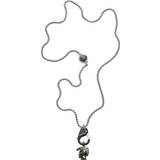 Diesel Single Pendant Necklace - Silver/Black