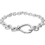 Bismarck Armband Pandora Chunky Infinity Knot Chain Bracelet - Silver