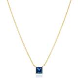 Halsband Sif Jakobs Ellera Quadrato Pendant Necklace - Gold/Blue