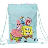 Väskor SpongeBob "Skopåse med remmar Stay positive Blå Vit (26 x 34 x 1 cm)