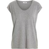 Dam - Randiga T-shirts & Linnen Pieces Glitter T-shirt - Light Gray Melange