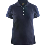 Blåa - Dam Pikétröjor Blåkläder Two Tone Pique Polo Shirt - Marine