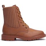 Sam Edelman Kid's Lydell Combat Boot - Lt Cuoio Brown Leather
