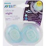Philips Silikon Nappar & Bitleksaker Philips Avent Ultra Air Night Time Pacifier 0-6m 2-pack