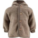 Ull Fleecejackor Barnkläder ENGEL Natur Hooded Fleece Jacket - Walnut Melange