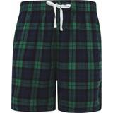 Skinni Fit Tartan Lounge Shorts för män Navy/Green Check