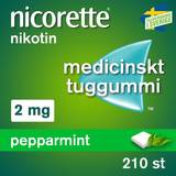 Nikotintuggummin Receptfria läkemedel Nicorette Pepparmint 2mg 210 st Tuggummi