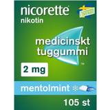 Nicorette Mint Receptfria läkemedel Nicorette Mentholmint 2mg 105 st Tuggummi