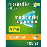Nicorette fruktmint Nicorette Fruitmint 4mg 105 st Tuggummi