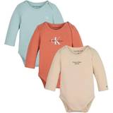 Calvin Klein Bodys Calvin Klein Newborn Bodysuit Giftset 3-pack - Copper Reef/Muslin/Muted Aqua (IN0IN00010)