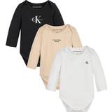 Calvin Klein Bodys Calvin Klein Newborn Bodysuit Giftset 3-pack - Black/Muslin/Bright White (IN0IN00010)
