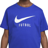 Nike Older Kid's Swoosh Football T-shirt - Game Royal/White (DN1777-481)