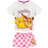 Pokémon Nattplagg Pokémon Girl's Besties Pikachu & Eevee Frill Short Pyjama Set