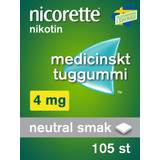 Nicorette Nikotintuggummin Receptfria läkemedel Nicorette Original 4mg 105 st Tuggummi