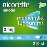 Nikotintuggummin Receptfria läkemedel Nicorette Mentholmint 2mg 210 st Tuggummi