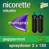 Munspray Receptfria läkemedel Nicorette Pepparmint 1mg 2 st 150 doser Munspray