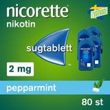 Nikotinsugtabletter Receptfria läkemedel Nicorette Pepparmint Duo 2mg 80 st Sugtablett