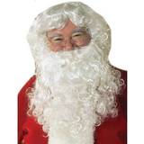 Ansiktshår - Vit Tillbehör Rubies Santa Beard And Wig Set