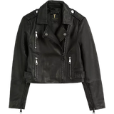 Ted Baker Dam Ytterkläder Ted Baker Leather Biker Jacket - Black