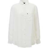 Lexington Herr Överdelar Lexington Isa Linen Shirt - White