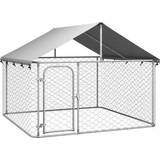 Hundar Husdjur vidaXL Outdoor Dog Cage with Roof 200x200x150cm