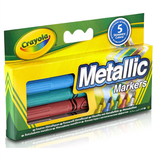 Hobbymaterial Crayola Metallic Markers, 5-pack