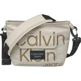 Calvin Klein Unisex Logo Crossover Bag BEIGE One Size