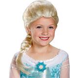 Guld Maskerad Långa peruker Disguise Girl's Frozen Elsa Wig