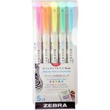 Zebra Hobbymaterial Zebra Mildliner Dual Ended Brush Fluorescent 5-pack