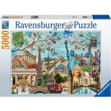 Fantasy Klassiska pussel Ravensburger Big City Collage 5000 Pieces