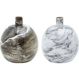 Dkd Home Decor Metall Brun Vit Marmor Modern (13 x 13 x 15 cm) (2 antal) Vas