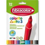 Fibracolor Markers Delta 3 triangular 12 col FIBRACOLOR